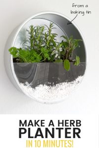 make a herb planter from repurposed baking tins : grillo designs