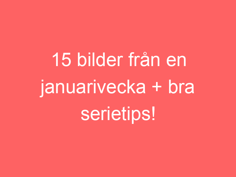 15 Bilder Från En Januarivecka + Bra Serietips!