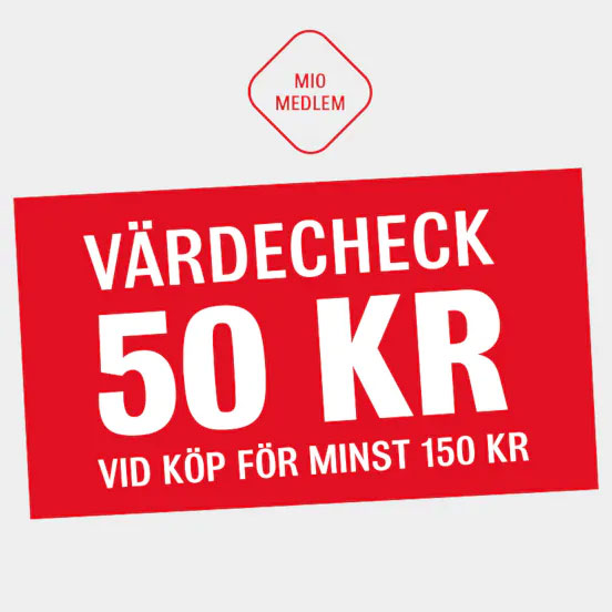 Mio Värdecheck – 50 Kr Rabatt Vid Köp över 150 Kr