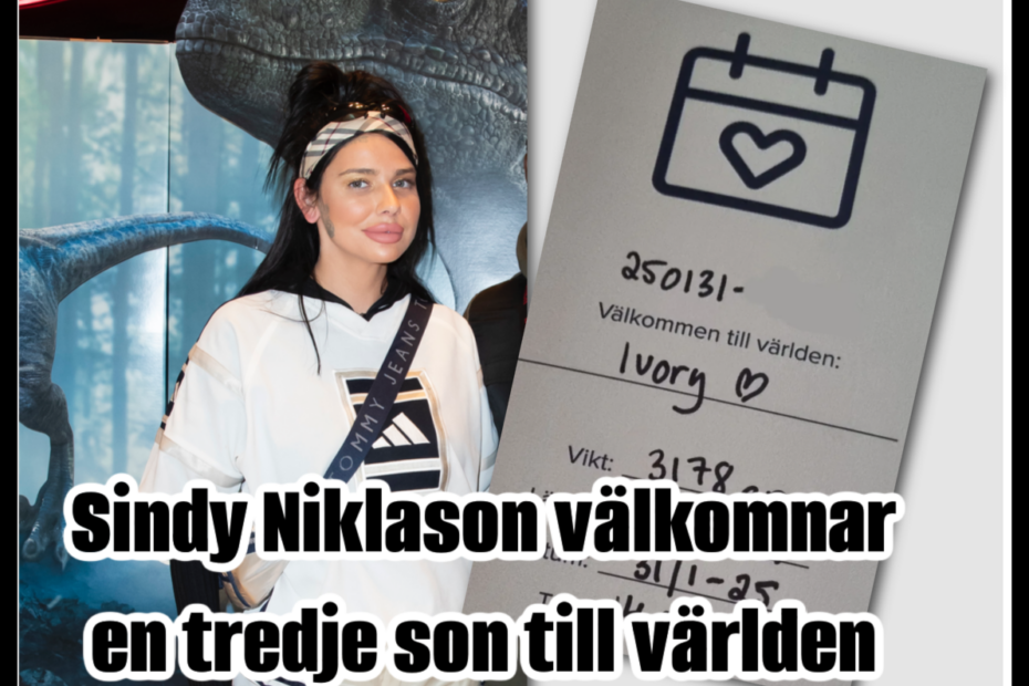 Sindy Niklasson Har Blivit Mamma Till En Tredje Pojke