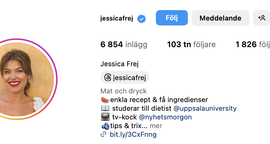 Jessica frej om kommentarerna kring sin kropp