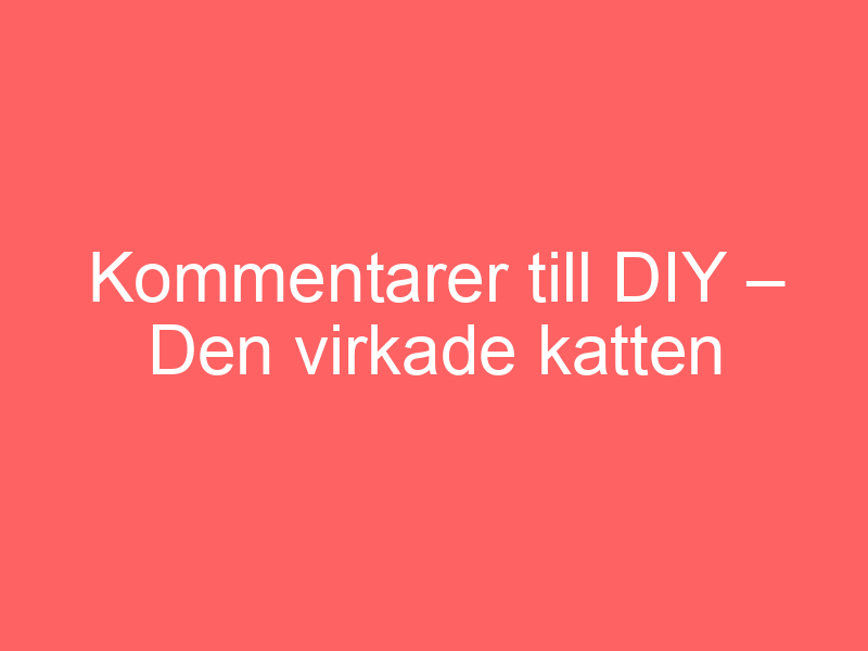 Kommentarer till diy – den virkade katten hjärtnos av bautawitch