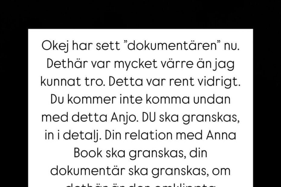 Kritik Mot Anjos Book Dokumentär