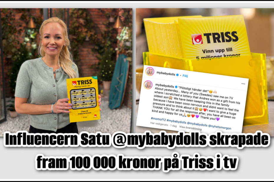 Satu ”mybabydolls” nordling gonzalez skrapade triss i nyhetsmorgon