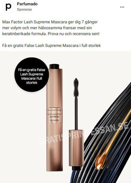 Gratis false lash supreme mascara från max factor