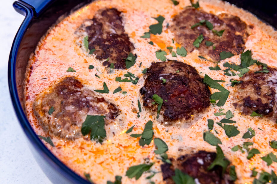 Italienska kalvfärsbiffar med mozzarella – enkelt recept