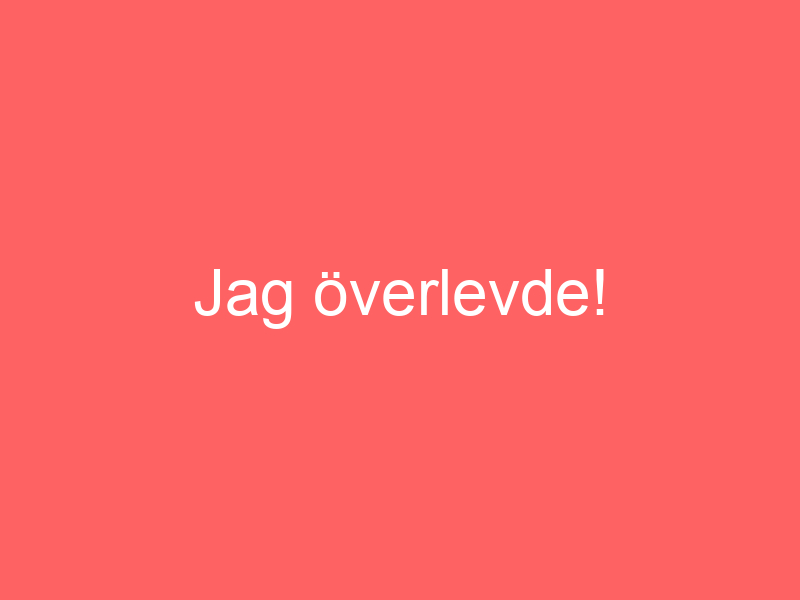 Jag överlevde!