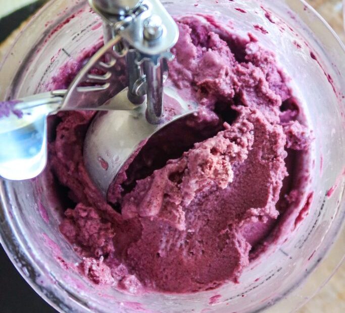 Nyttig blåbärsglass i ninja creami deluxe – vegansk, krämig och så god!