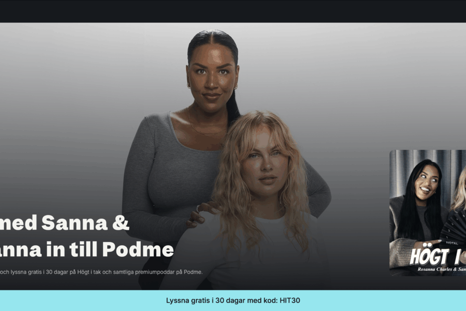Podden ”högt i tak” flyttar till podme